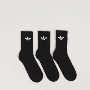 Adidas 3Pack Cush Mid Cut Crew Socks Black